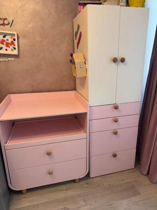 Set comodă și dulap cameră fetiță Ikea