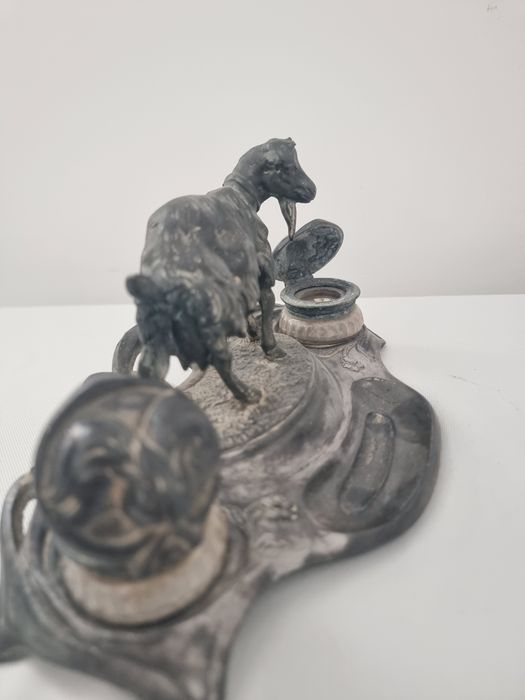 Călimară dublă în stil Art Nouveau francez