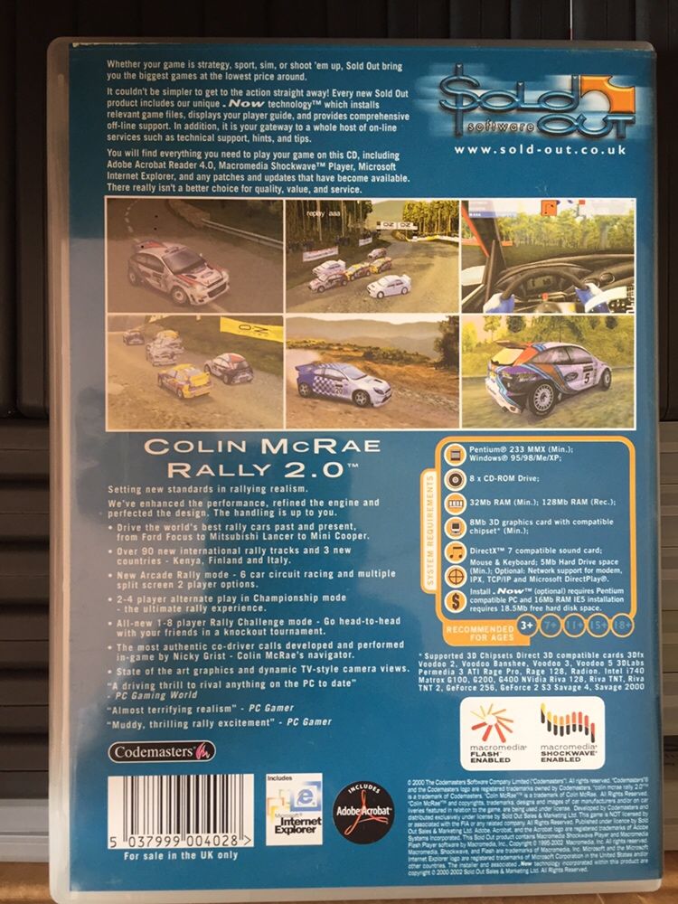 Counter Strike Anthology; Colin McRae Rally2.0