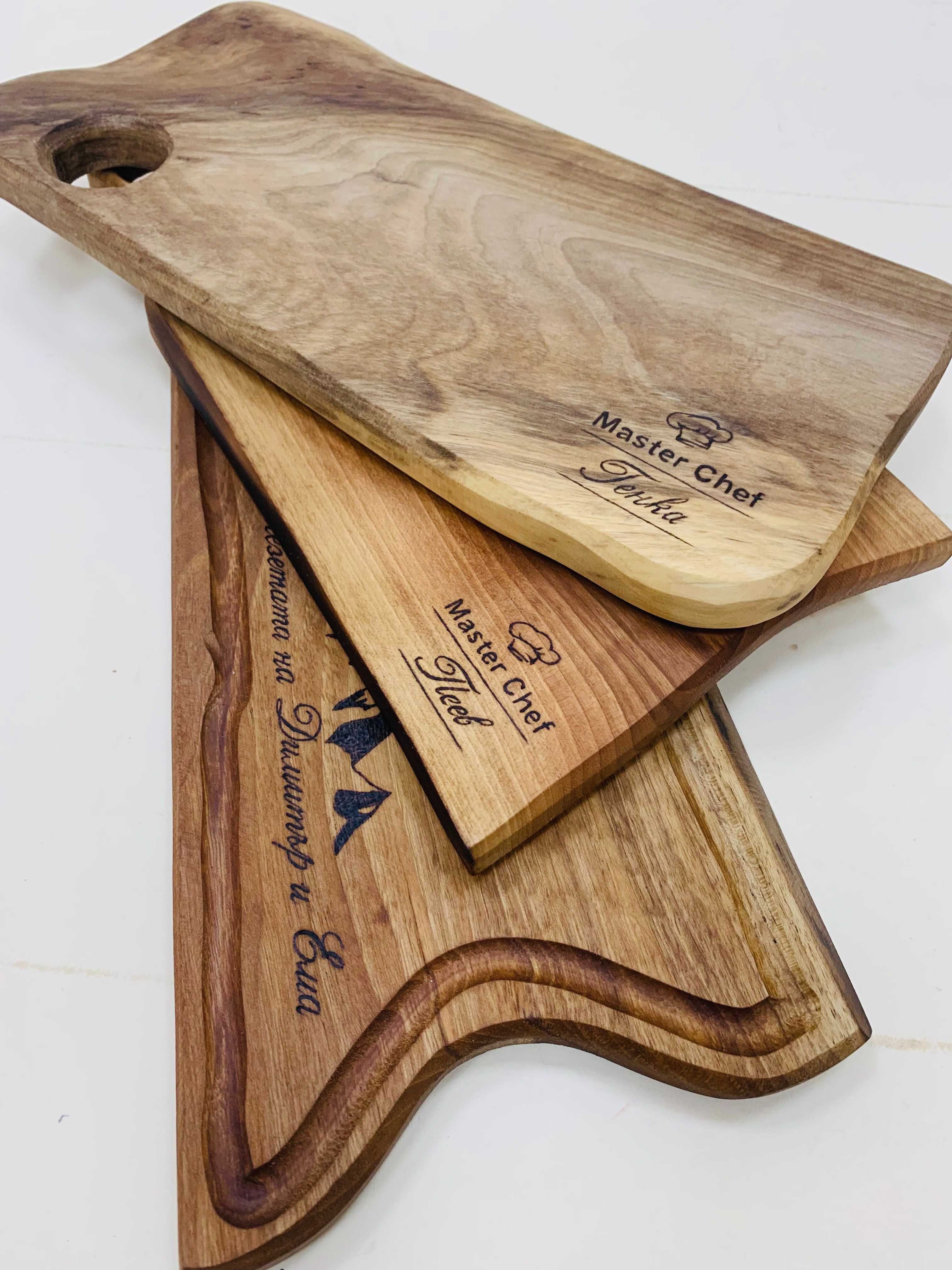 Дървена дъска за рязане за мезета от орех персонализирана