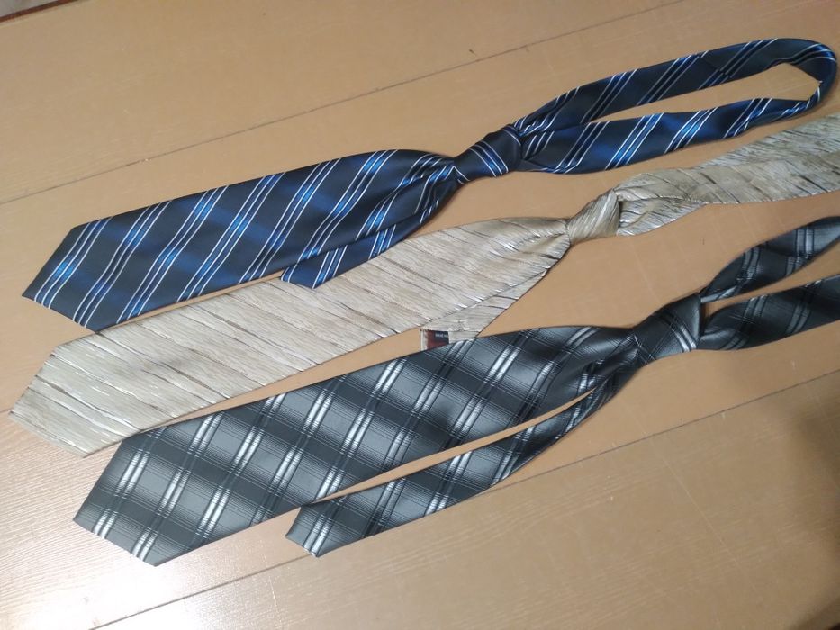 Галстук, серый, синий, бежевый