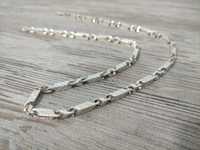 Эксклюзивная четырехгранная мужская серебряная цепочка плетения "Русь"