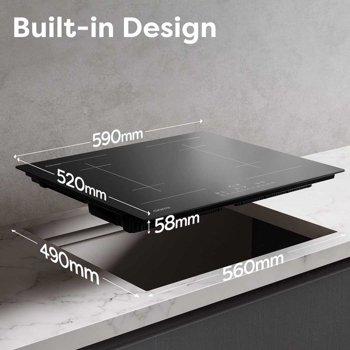 Ciarra Plita Incorpor sticla ceram+inductie 4zone, REDUS de la 1500RON