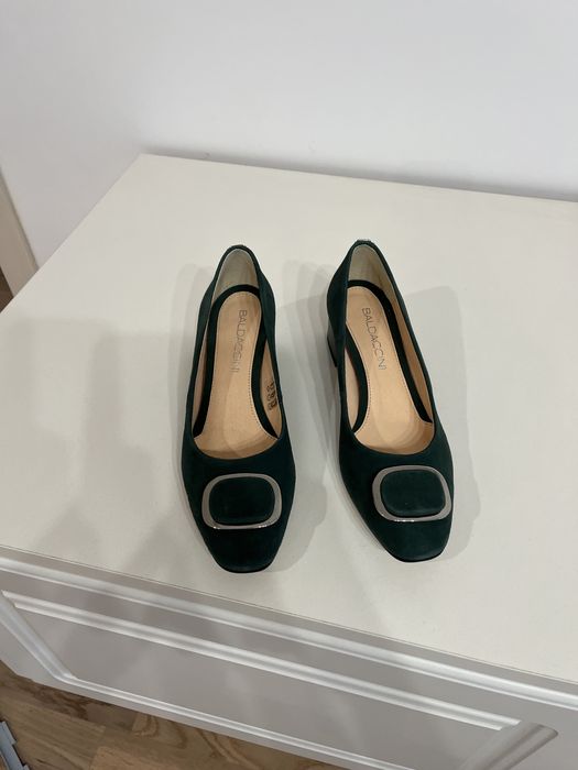 Pantofi dama BALDACCINI, piele intoarsa, noi, culoare verde