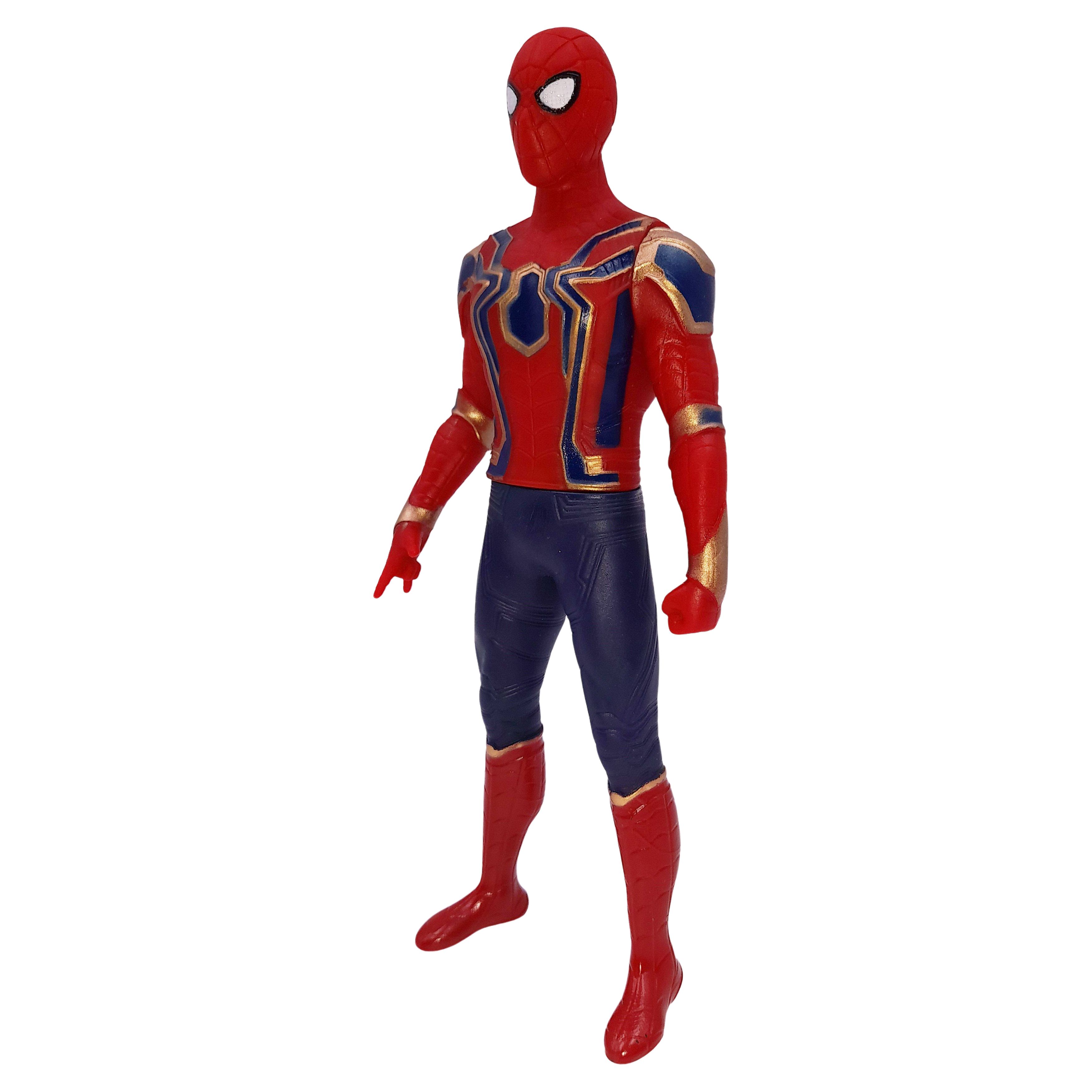 Costum pentru copii Iron Spiderman, rosu, 7-9 ani, figurina inclusa