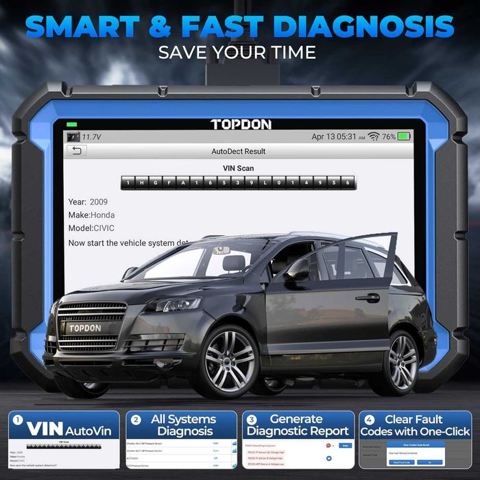 Професионална автодиагностика TOPDON ArtiDiag Pro Car за кола