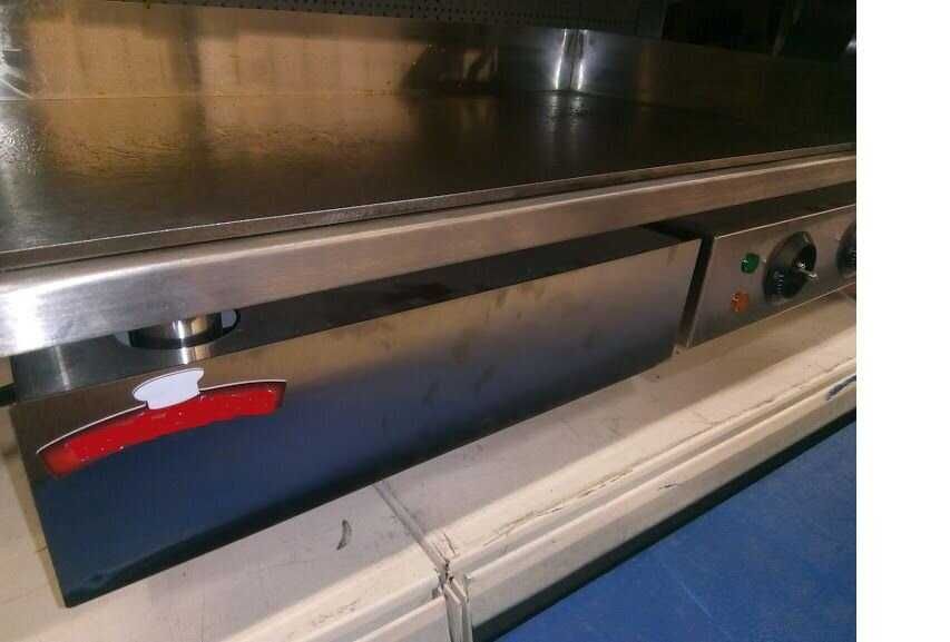 Grill electric inox,plita gratar 80x50cm neted-striat nou-sigilat