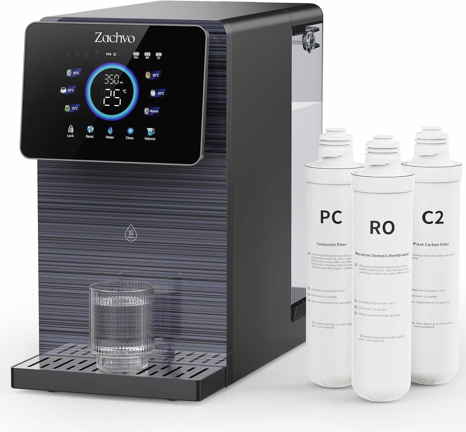 Диспенсър за вода Zachvo Puri (MZF-V12) 2200W 3 филтърни патрона