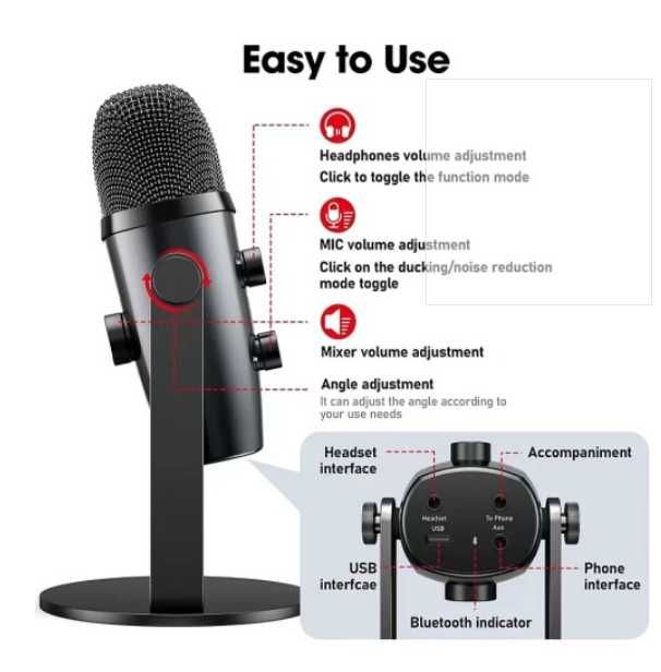 Mikrofon Studio MC PW10 / Профессиональный USB-микрофон