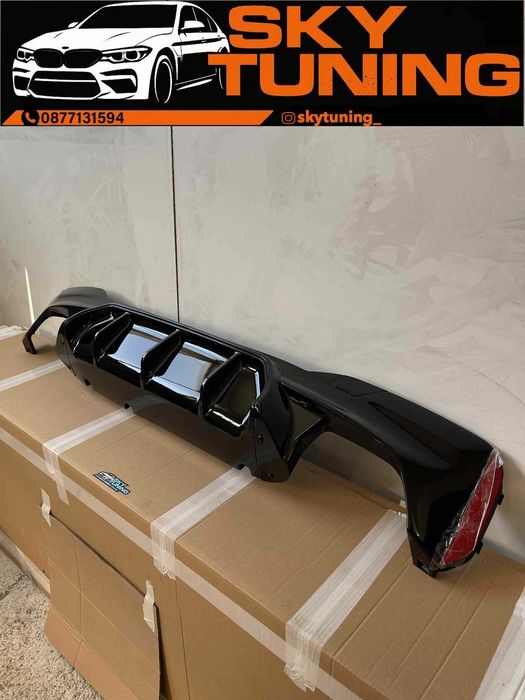 Bmw G30 M дифузьор Бмв г30 добавка задна броня с щипки висок клас