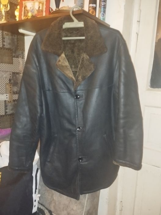 Классическая натуральная дублёнка большого размера