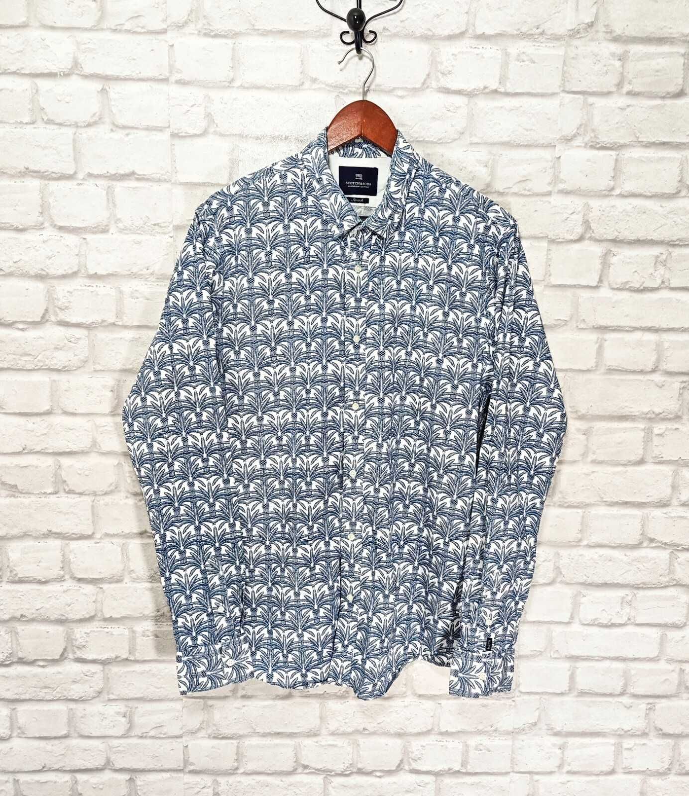 Scotch Soda Palm Оригинална мъжка риза с дълъг ръкав размер L