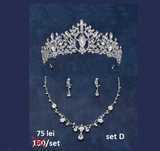 Set mireasa NOU coronita colier cercei