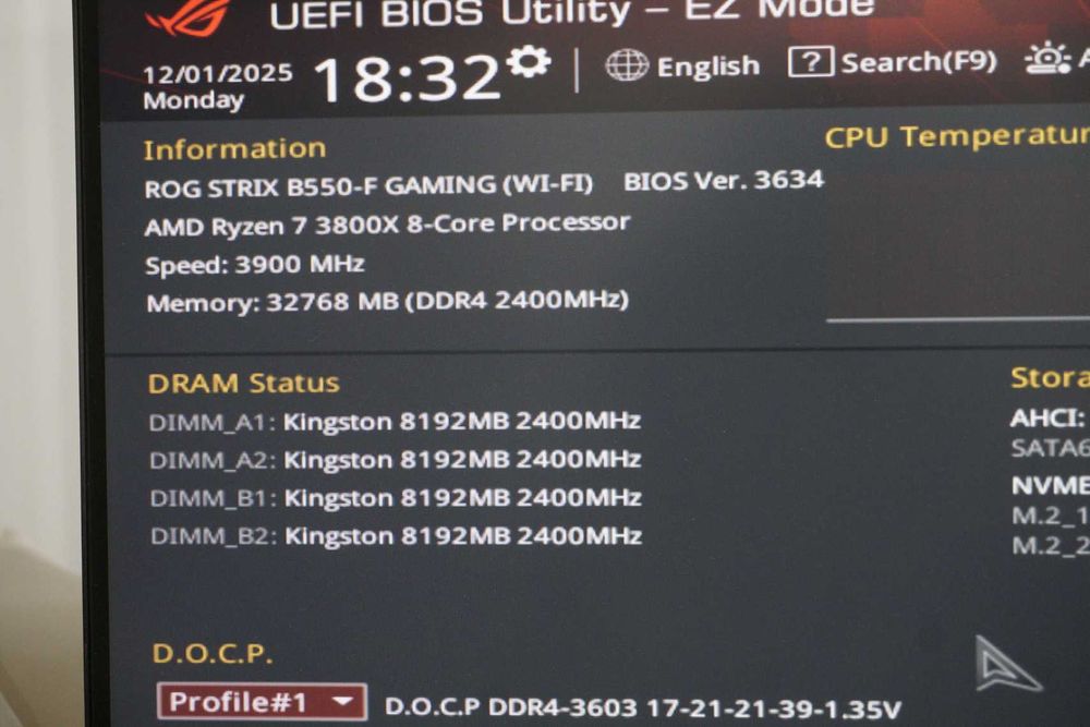AM4 Motherboard B550-F Gaming Wi-Fi Asus ROG Strix /Дъно / Вкл.ДДС