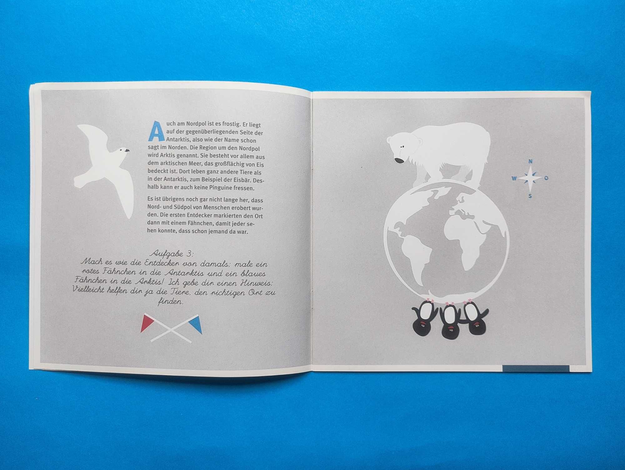 Интерактивная Книжка об Антарктике для Детей на Немецком Языке