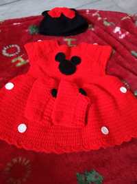 Costumas minnie  croșetat manual  0 - 12 luni