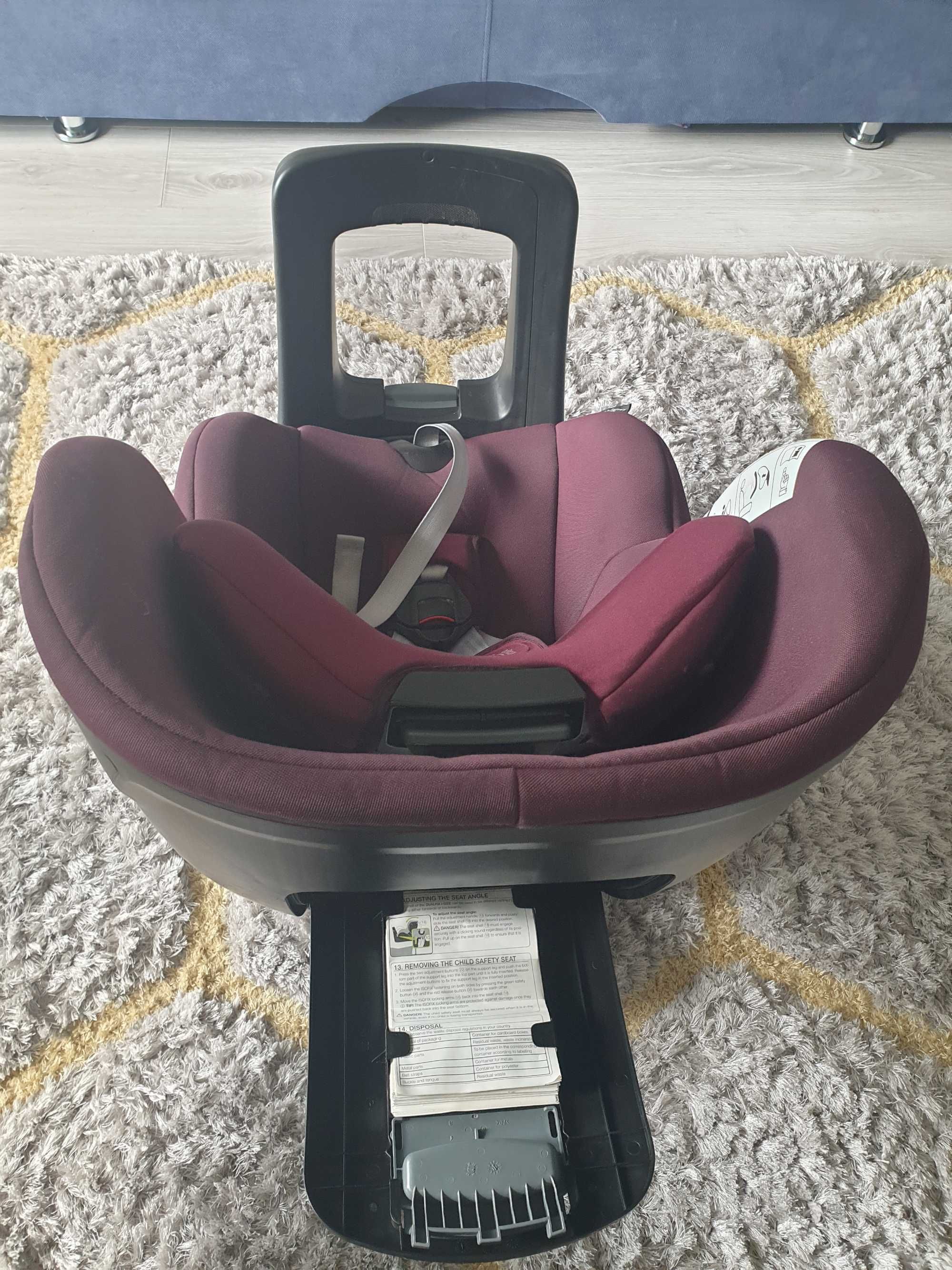 Scaun auto ISOFIX i-Size Britax Romer DUALFIX Burgundy Red, 40-105 cm