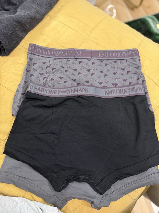 Emporio Armani set 3 boxeri gri-gri-negri marimea S noi originali