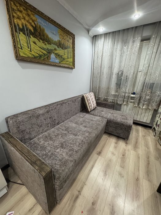 Угловой диван в отличном состоянии + раскладывается до 198 см!