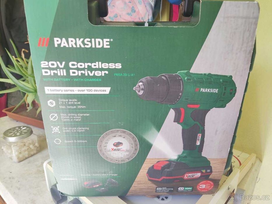 Parkside  20V- Masina de insurubat si gaurit cu incarcat si acumulator