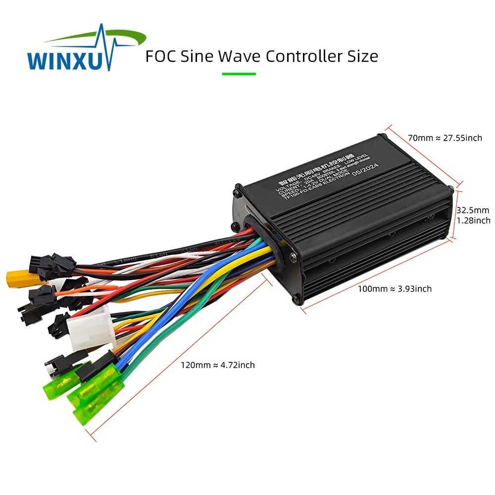 Controller 20A 36v/48v/52v + Display Tf-100 + Acceleratie 500w 1000w