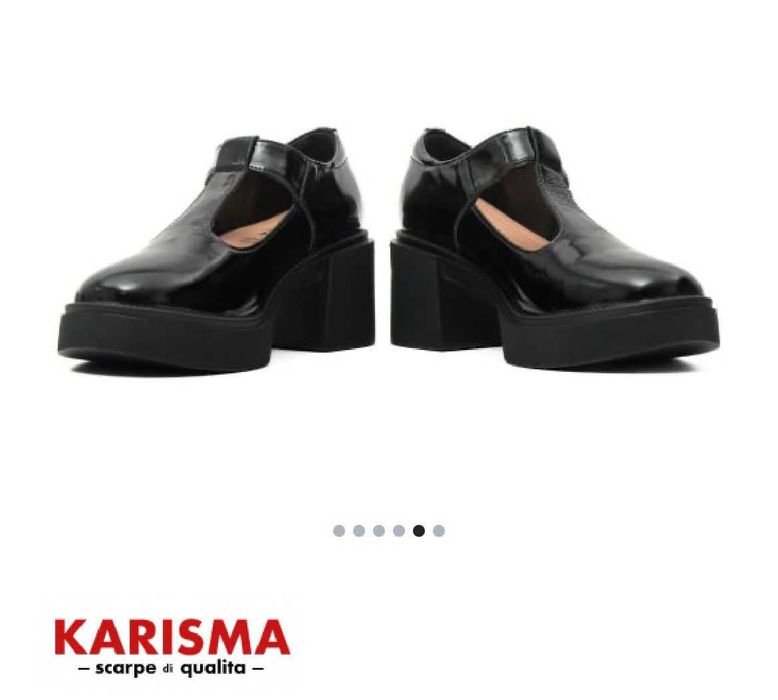 Pantofi piele naturala lacuita Karisma