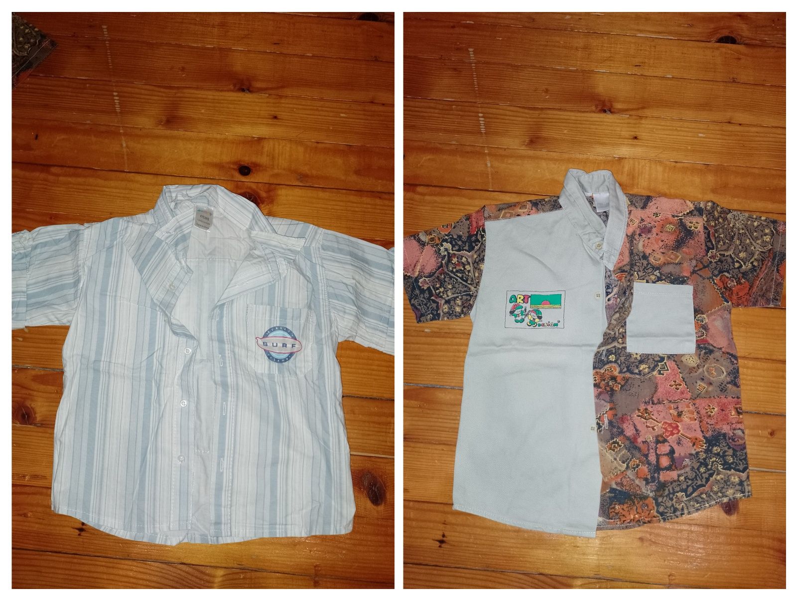 Халати, тениски  и потници размер 110 см ризи различни размери