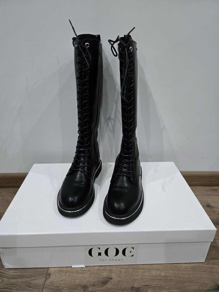Дамски ботуши от естественна кожа GOE
