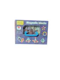Set de construit 25 piese magnetice, Magnetic Sticks, Multicolor