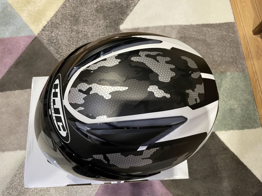 Мото каска Full face HJC F70 KATRA Matt white-Black Helmets
