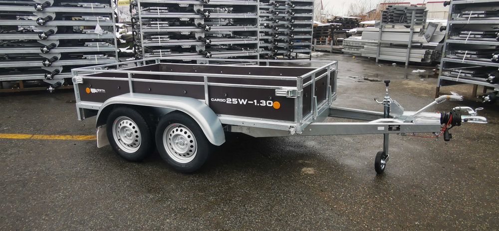 REMORCA CLUJ, CARGO 25 W/1300 kg-2500*1350*400 mm- CU SISTEM FRANARE