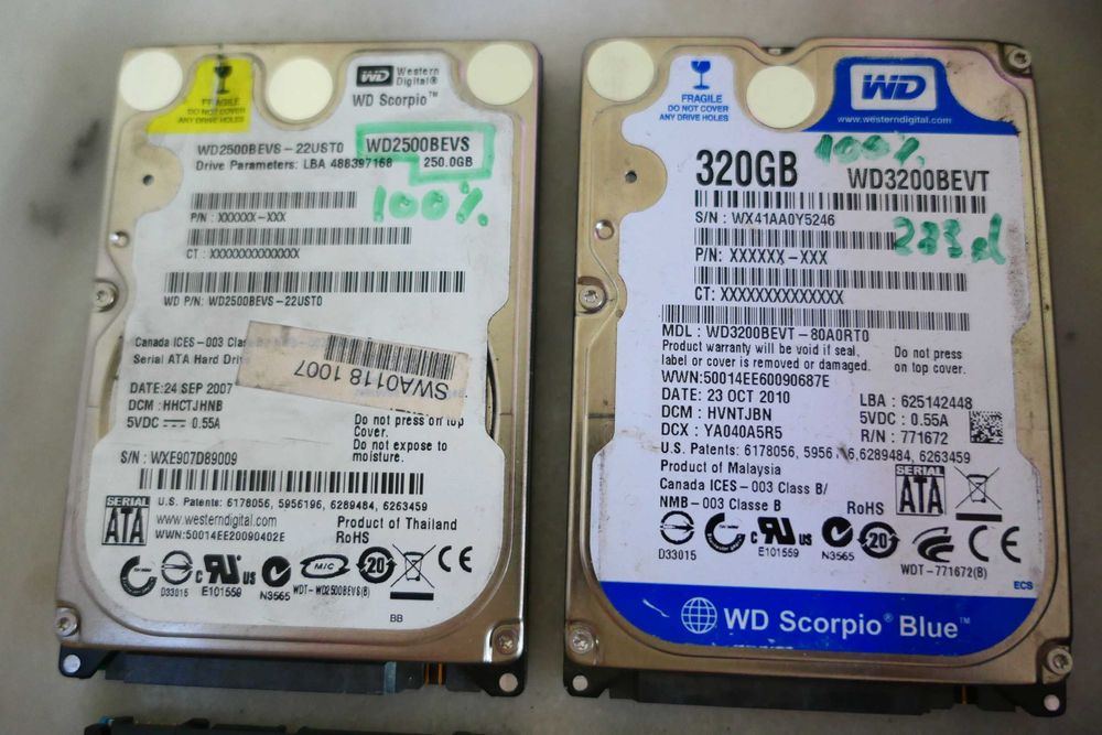 Hard Hdd SATA 2.5 Laptop WD Toshiba Seagate 160 250 GB 320 500 Giga
