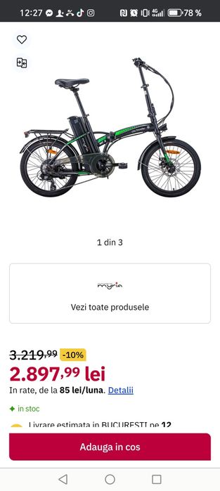 Bicicleta asistata electric miria