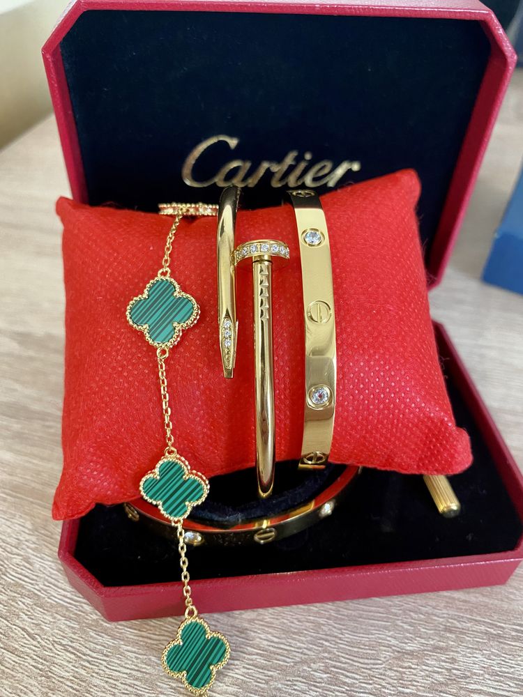 Set Bratari Cartier si Van Cleef Argintiu. Calitate Premium.