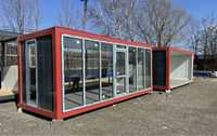 Vand Containere modulare vitrina riflaje de lemn birou sanitar