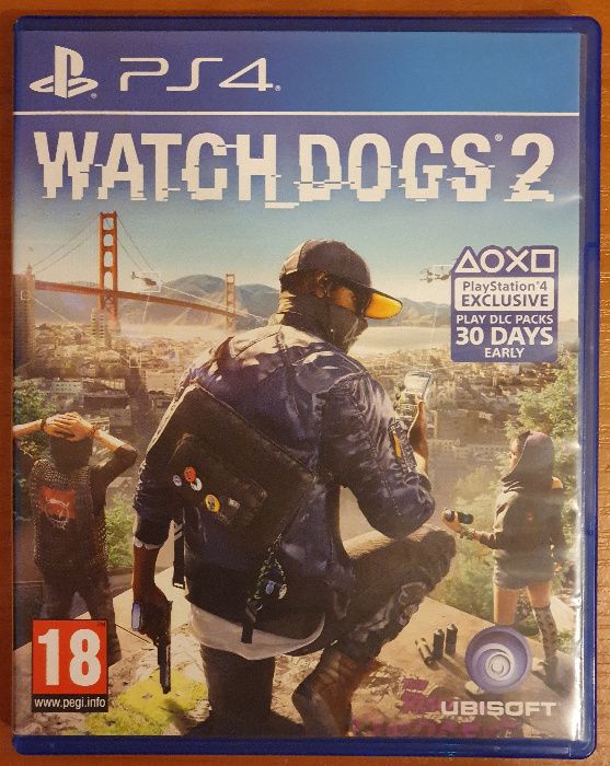 Перфектен диск с игра WATCH DOGS 2 PS4 Playstation 4 Плейстейшън 5 PS5