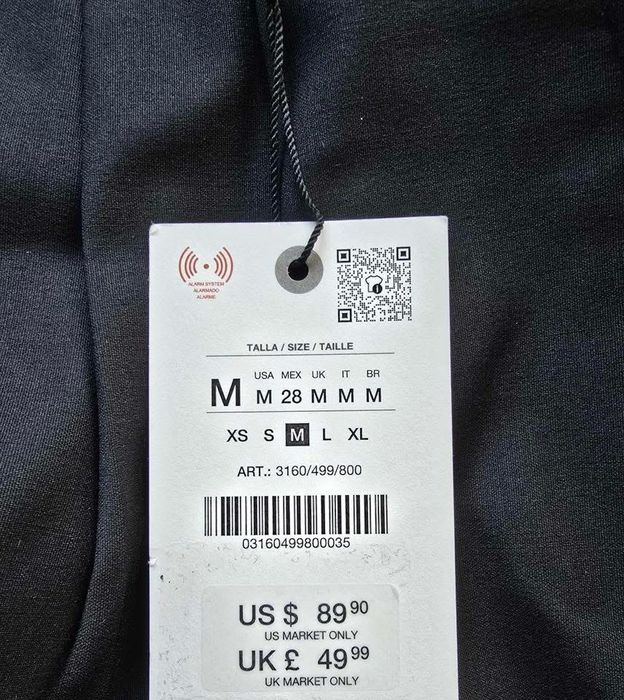 ZARA нов лимитиран черен костюм с вълна