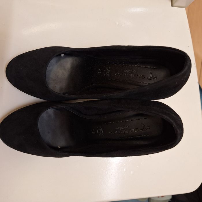 Обувки на ток s.Oliver, велур, 39 номер