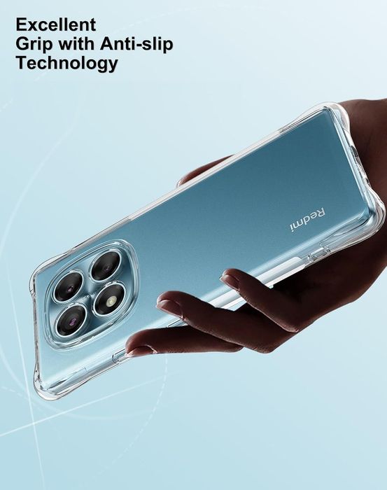 Прозрачен силиконов удароустойчив кейс за xiaomi redmi note 14 pro 4g