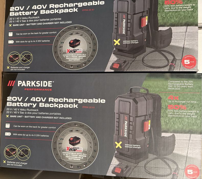 Раница за батерии parkside performance PPRA 20 A1