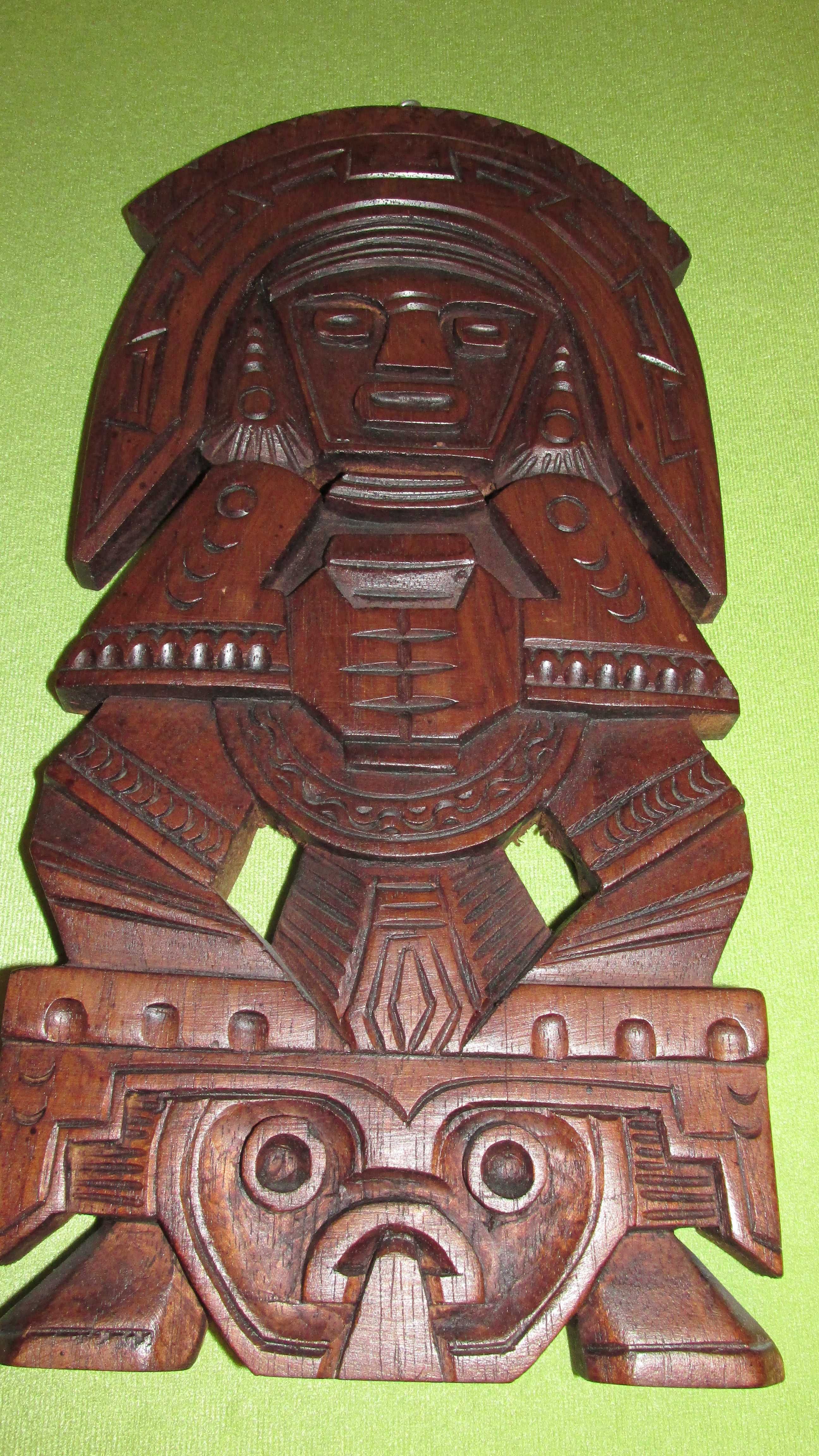 ZEITATE AZTECA-din lemn masiv-cu fibre-sculptata manual(31CM/15CM/2CM)
