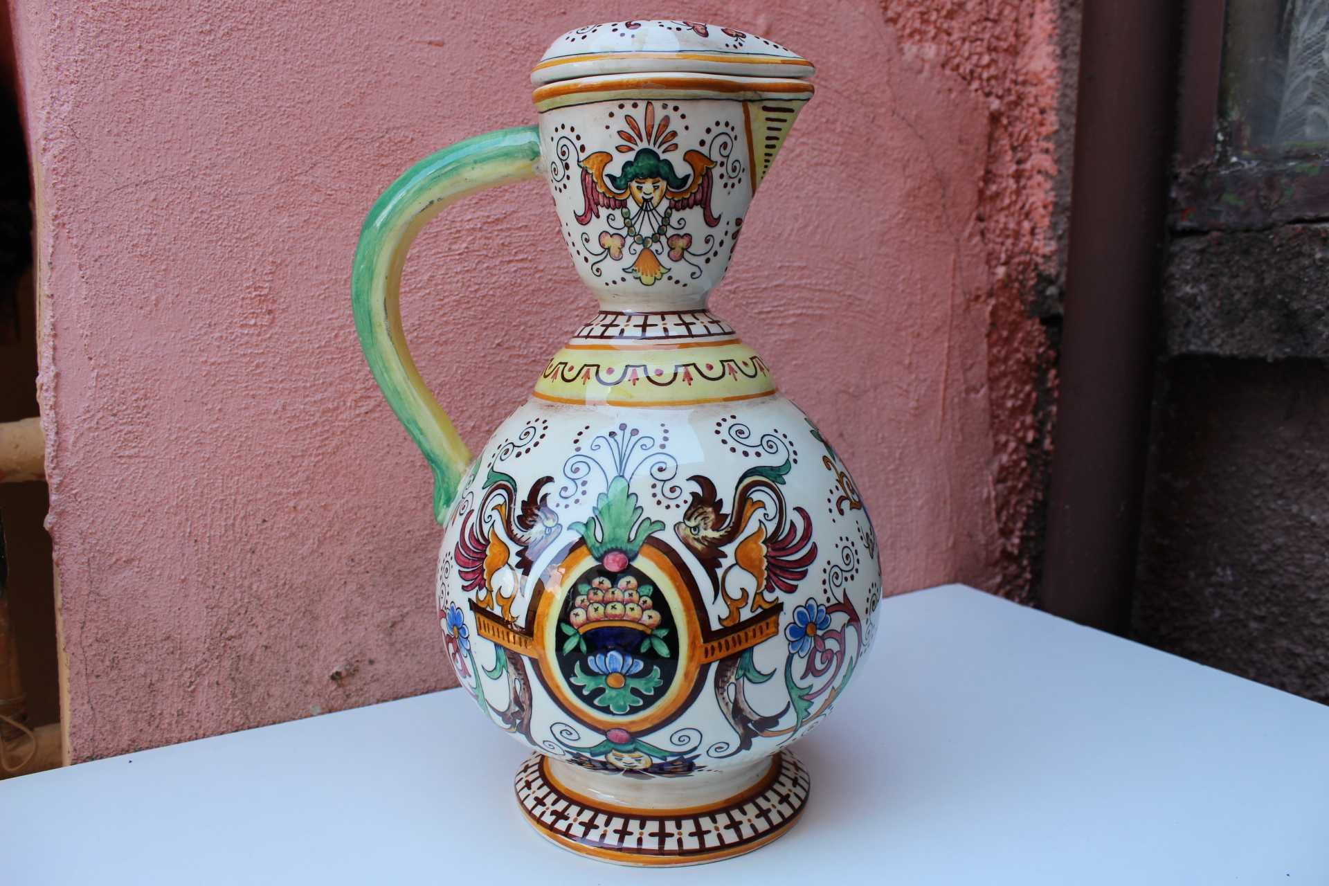 Carafa exterior ceramica DERUTA - Italia, Raffalessco Dragon pottery