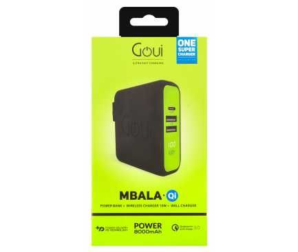 Incarcator cu baterie externa si wireless Goui Mbala 8000mAh 18W