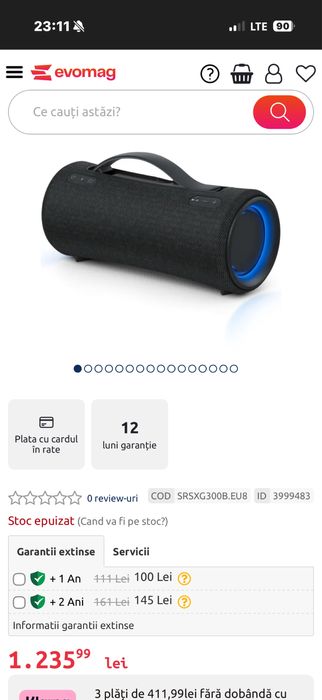 Boxa portabila Sony SRS XG 300 ,impecabila !