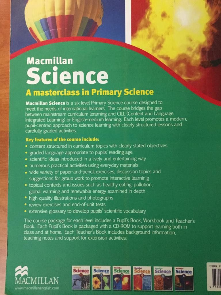 Книга и рабочая тетрадь Science 3 Macmillan