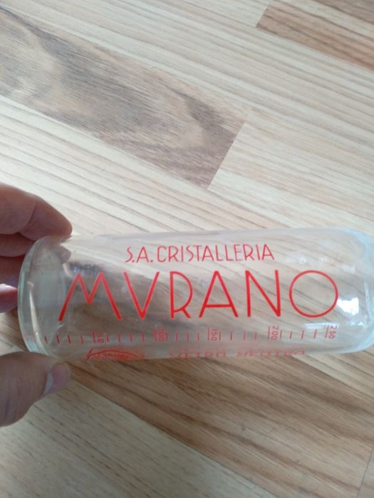 Biberon sticla Murano. Fabricatie 1963.Pentru colectie