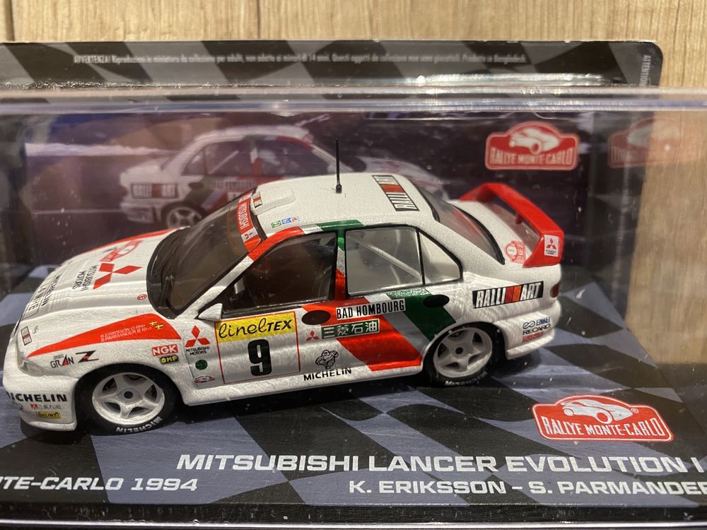 MITSUBISHI LANCER Evolution I machetă auto Rally scara 1:43
