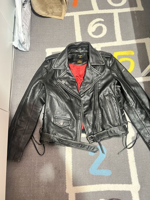 Geaca din Piele vintige naturala Yokohama size 40 M-  Racing Superdry