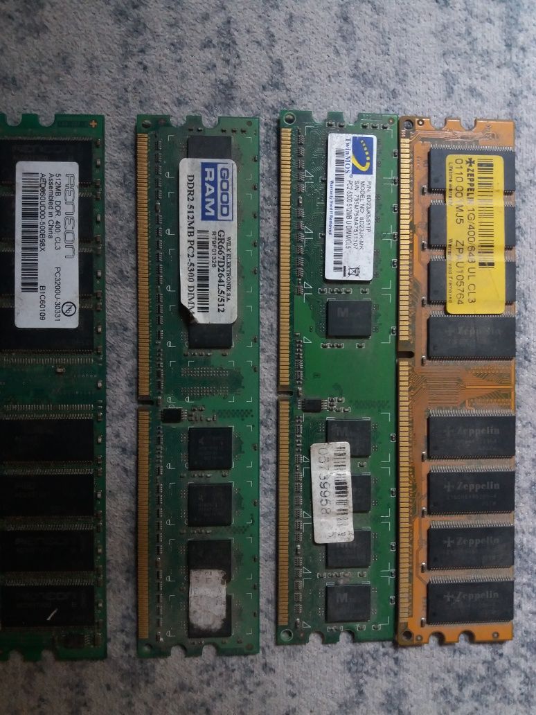 Оперативная память DDR1, DDR2.