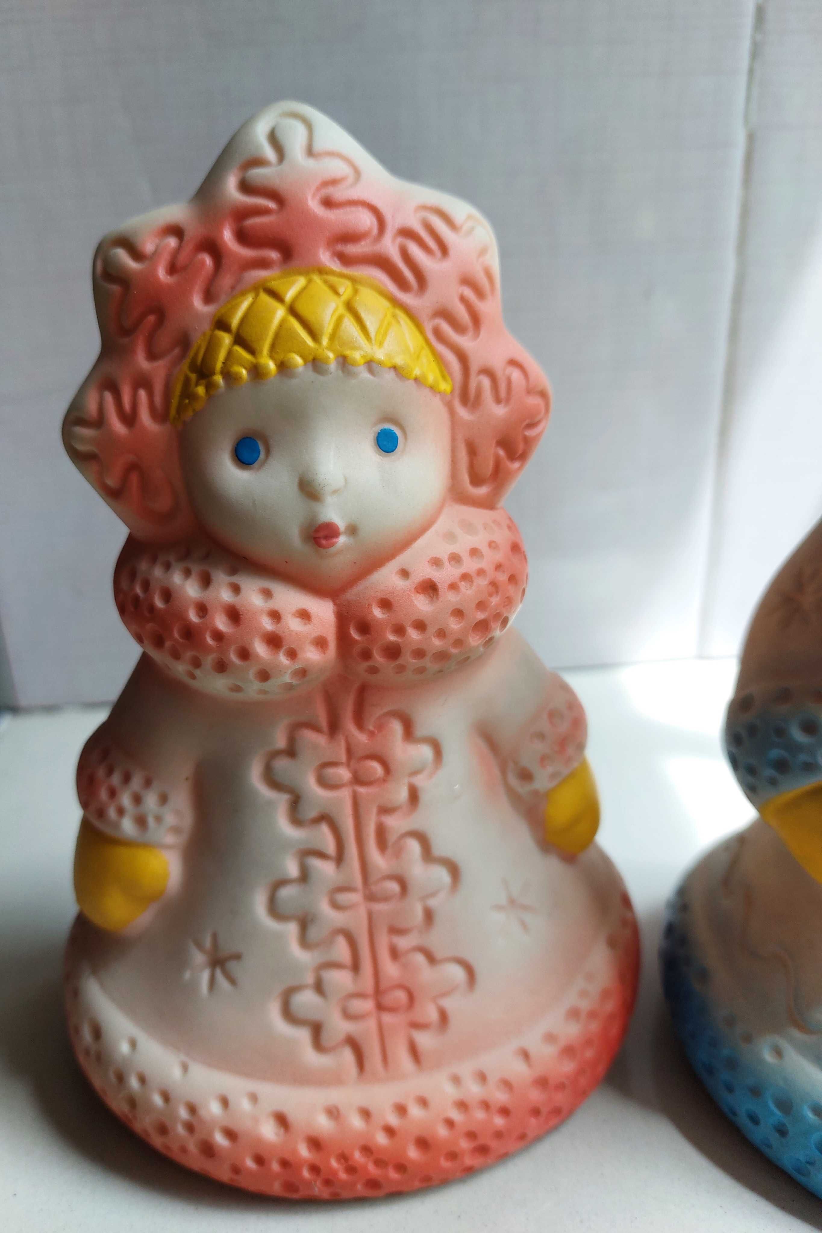 Дед мороз и Снегурочка СССР. Резиновые игрушки. Новый год